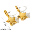 Jewelry Titanium Steel Fivepointed Star Electroplated Women's Earrings Necklace Suit