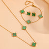 Jewelry Titanium Steel Flowers Design