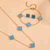 Jewelry Titanium Steel Flowers Design