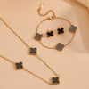 Jewelry Titanium Steel Flowers Design