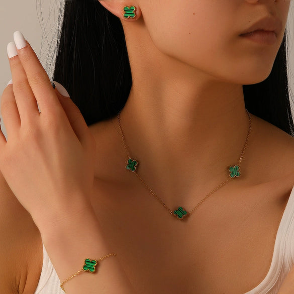 Jewelry Titanium Steel Flowers Design