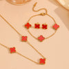 Jewelry Titanium Steel Flowers Design