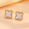 Jewelry Titanium Steel Flowers Design