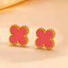 Jewelry Titanium Steel Flowers Design