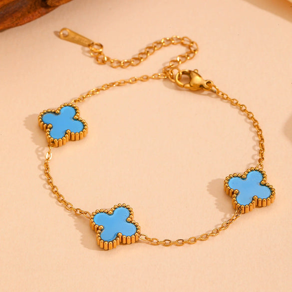 Jewelry Titanium Steel Flowers Design