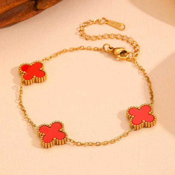 Jewelry Titanium Steel Flowers Design