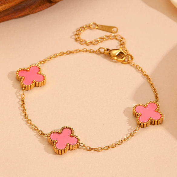 Jewelry Titanium Steel Flowers Design