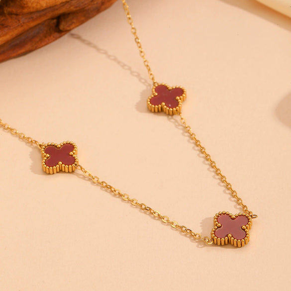 Jewelry Titanium Steel Flowers Design