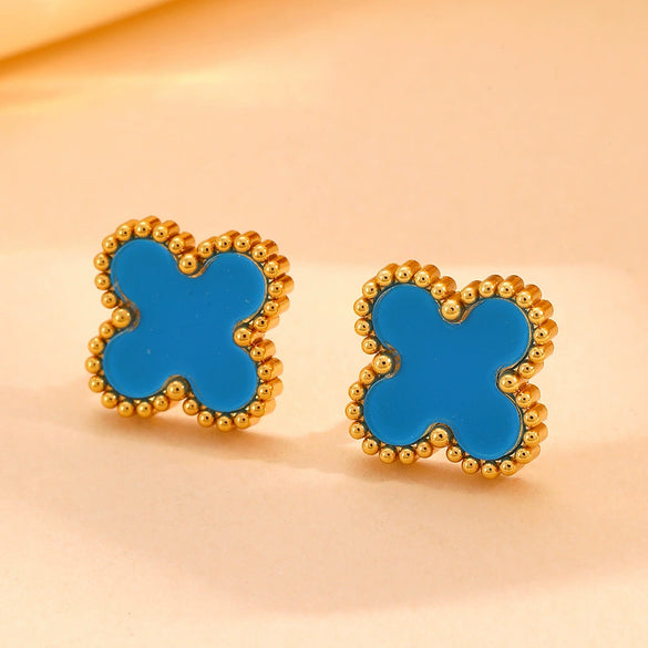 Jewelry Titanium Steel Flowers Design