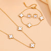 Jewelry Titanium Steel Flowers Design
