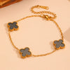 Jewelry Titanium Steel Flowers Design