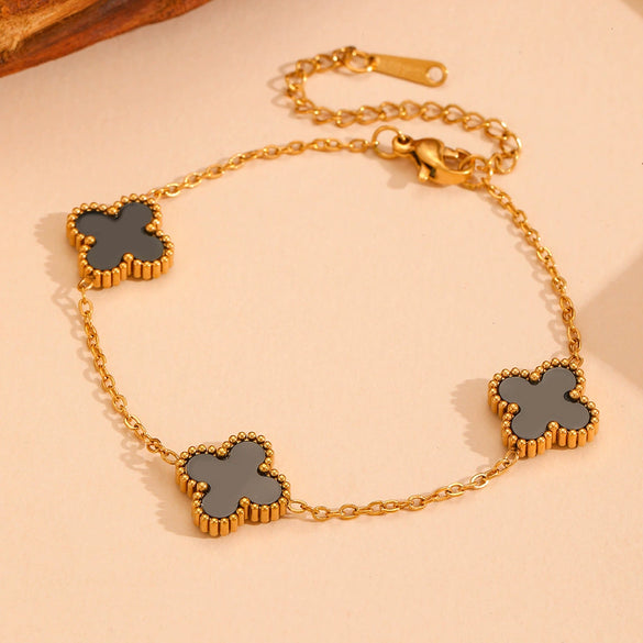 Jewelry Titanium Steel Flowers Design