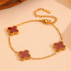 Jewelry Titanium Steel Flowers Design
