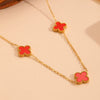 Jewelry Titanium Steel Flowers Design