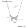 Jewelry 316L Stainless Steel Geometric Bow Style Retro Gold Plated