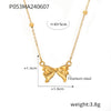 Jewelry 316L Stainless Steel Geometric Bow Style Retro Gold Plated
