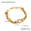 Jewelry 316L Stainless Steel Geometric Double Twist Chain Electroplating Design