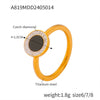Jewelry 316L Stainless Steel Geometric Electroplated 18K Gold Ring For Women