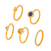 Jewelry 316L Stainless Steel Geometric Electroplated 18K Gold Ring For Women