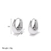 Jewelry Titanium Steel Geometric Electroplating Earrings For Women Simple Trendy Light Luxury Niche Design