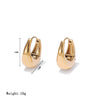 Jewelry Titanium Steel Geometric Electroplating Earrings For Women Simple Trendy Light Luxury Niche Design