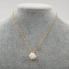 Jewelry Titanium Steel Geometric Flower Ball Pendant Braided Necklace For Women Electroplated
