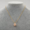 Jewelry Titanium Steel Geometric Flower Ball Pendant Braided Necklace For Women Electroplated