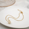 Jewelry Titanium Steel Geometric Flower Ball Pendant Braided Necklace For Women Electroplated