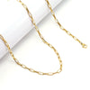 Jewelry 316L Stainless Steel Geometric Gold Inlaid Paper Clip Chain Accessories For Unisex