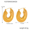 Jewelry 316L Stainless Steel Geometric Line Weaving Ushaped Electroplating Earrings For Women