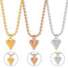 Jewelry 316L Stainless Steel Geometric Love Pendant Gold Plated Necklace