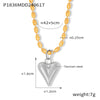 Jewelry 316L Stainless Steel Geometric Love Pendant Gold Plated Necklace