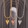 Jewelry 316L Stainless Steel Geometric Love Pendant Gold Plated Necklace