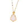 Jewelry Titanium Steel Geometric Mixed Gem Inlay Twisted Chain Electroplating Women's Necklace