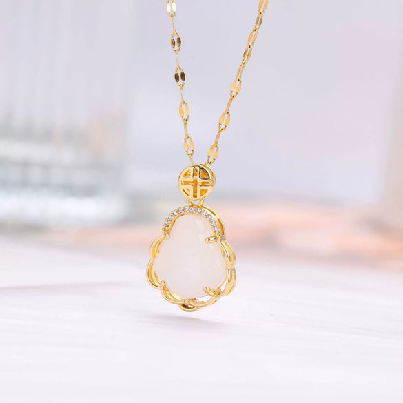 Jewelry Titanium Steel Geometric Mixed Gem Inlay Twisted Chain Electroplating Women's Necklace