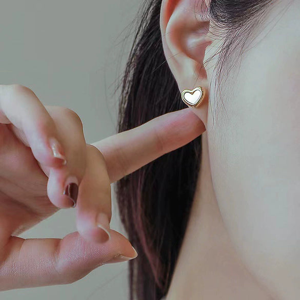 Jewelry Titanium Steel Geometric Peach Heart Style For Women