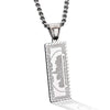 Jewelry Titanium Steel Geometric Pendant Necklace With Electroplating For Men