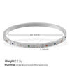Jewelry 316L Stainless Steel Geometric Square Plaid Stripe Round Diamond Color Gold Plated Bracelet