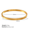 Jewelry 316L Stainless Steel Geometric Square Plaid Stripe Round Diamond Color Gold Plated Bracelet