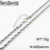 Jewelry Titanium Steel Geometric Twist Necklace Vacuum Electroplated