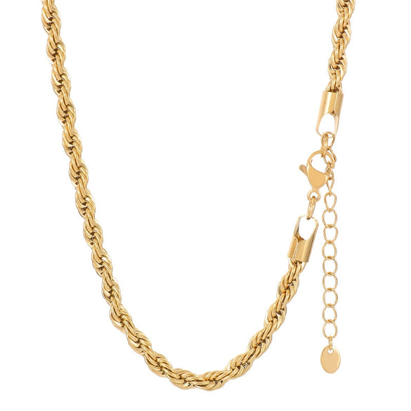 Jewelry Titanium Steel Geometric Twist Necklace Vacuum Electroplated