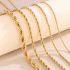 Jewelry Titanium Steel Geometric Twist Necklace Vacuum Electroplated