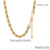 Jewelry Titanium Steel Geometric Twist Necklace Vacuum Electroplated