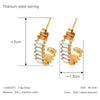 Jewelry Titanium Steel Geometric U Shape Zircon Earrings