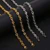 Jewelry Titanium Steel Geometric Wave Dragon Bone Chain Electroplating Unisex