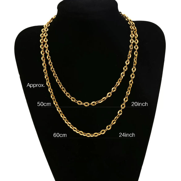 Jewelry Titanium Steel Geometric Wave Dragon Bone Chain Electroplating Unisex