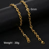 Jewelry Titanium Steel Geometric Wave Dragon Bone Chain Electroplating Unisex