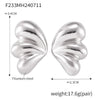 Jewelry 316L Stainless Steel Geometric Wings Electroplating Women's Earrings