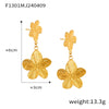 Jewelry 316L Stainless Steel Gold Plated Geometric Style Earrings