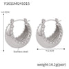 Jewelry Titanium Steel Goldplated Ushape Geometric Earrings